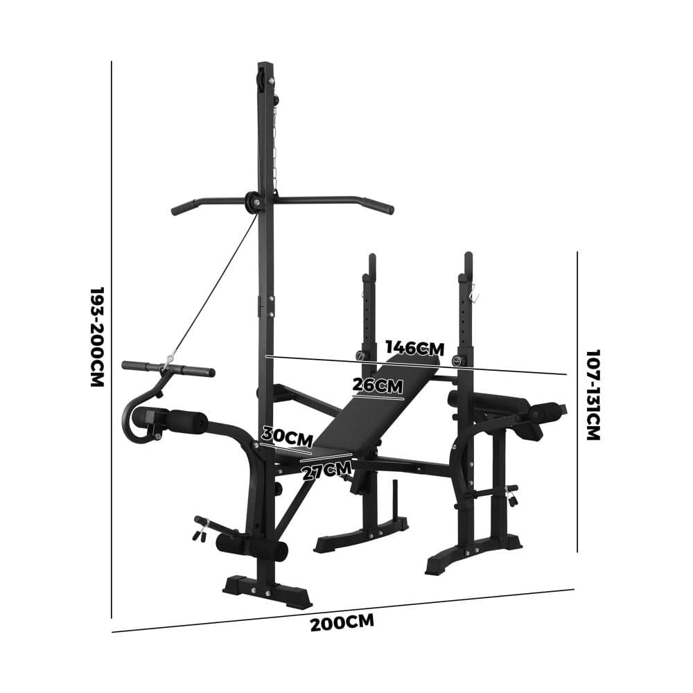 High-Capacity Weight Bench and Multi-Station Gym Equipment