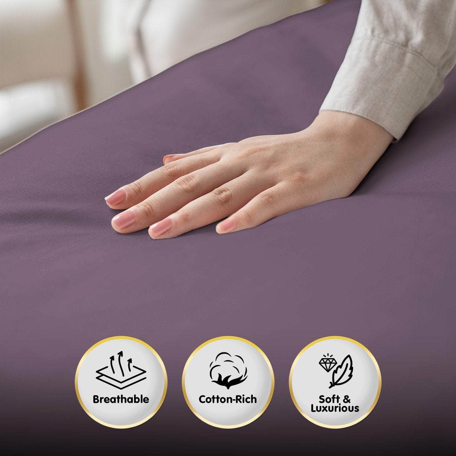 High-Quality 1000 Thread Count King 4-Piece Sheet Set in Cotton Microfiber