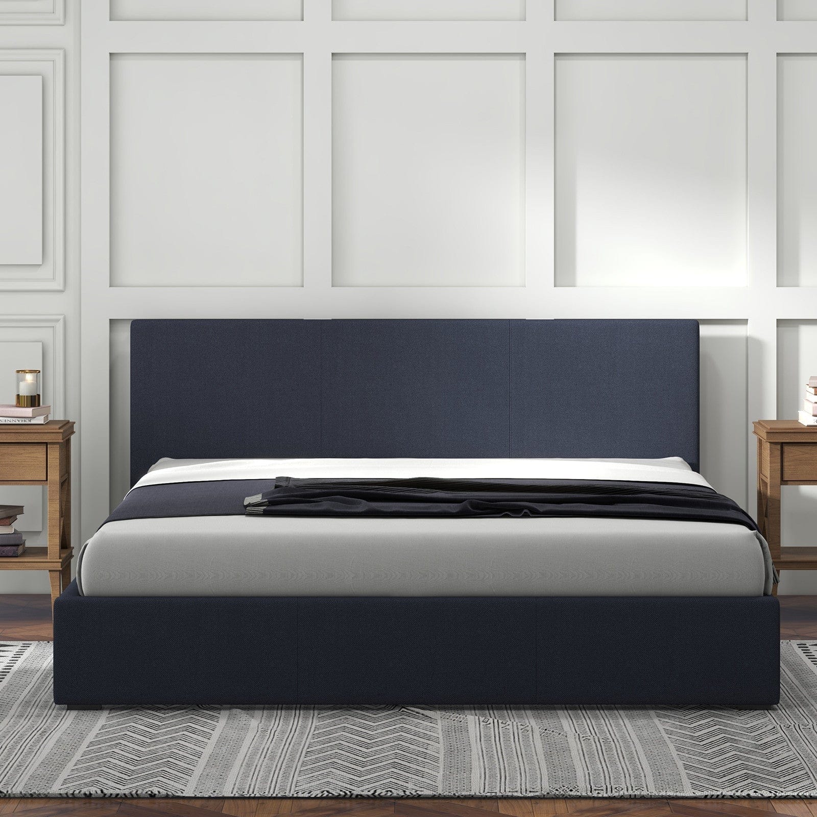 High-quality fabric Gas Lift Bed with Headboard