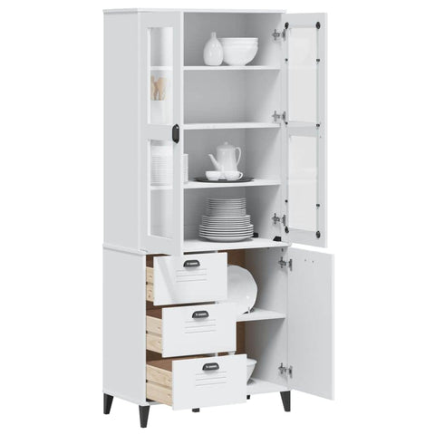 Highboard VIKEN White  Solid Wood Pine
