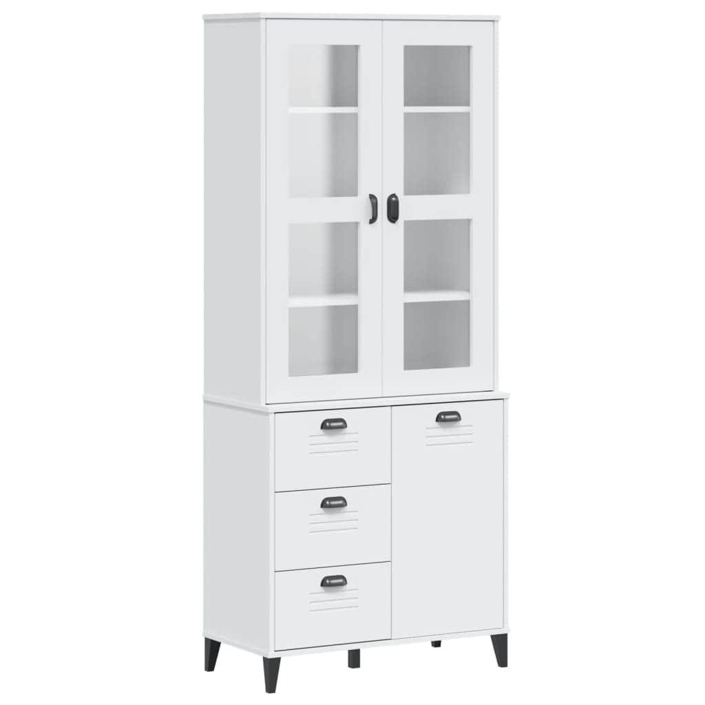 Highboard VIKEN White  Solid Wood Pine