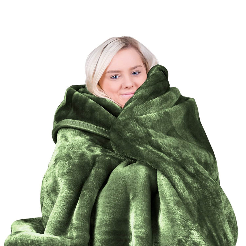 Hill 600-GSM Mink Blanket Queen Double-Sided Plush