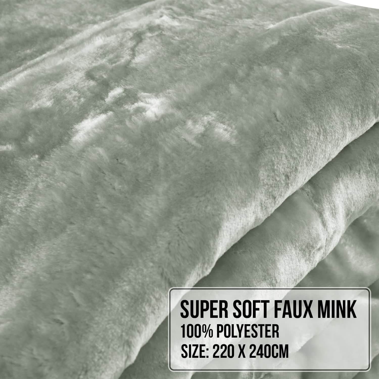 Hill 600-GSM Mink Blanket Queen Double-Sided Soft Plush Faux Throw Wine Sage