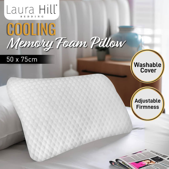 Hill Cooling Memory Foam Pillow Single Size Soft