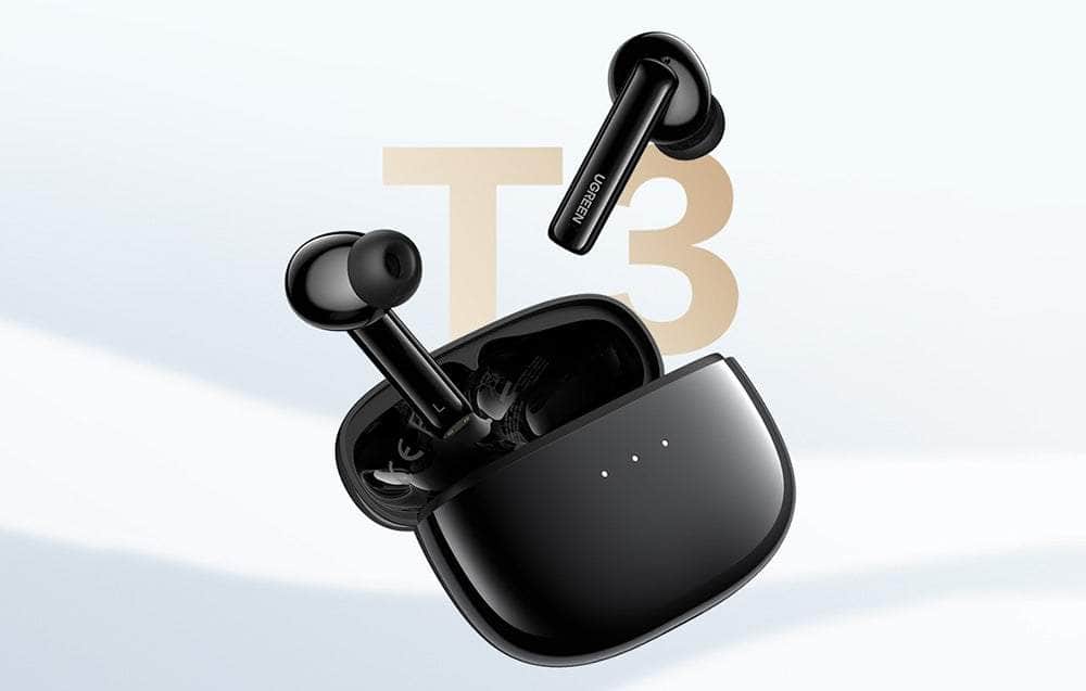 Hitune T3 Active Noise-Cancelling Wireless Earbuds (Black)
