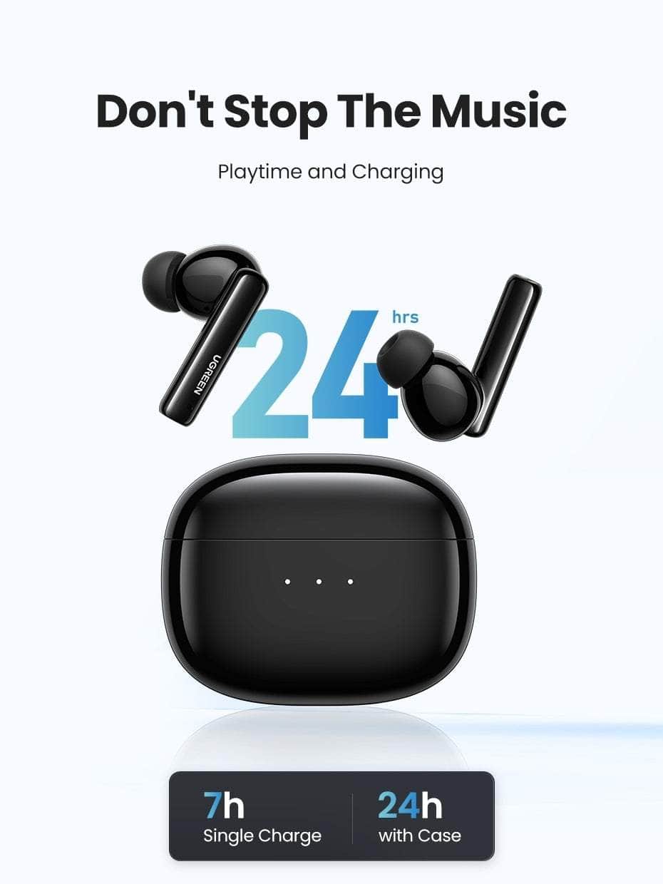 Hitune T3 Active Noise-Cancelling Wireless Earbuds (Black)