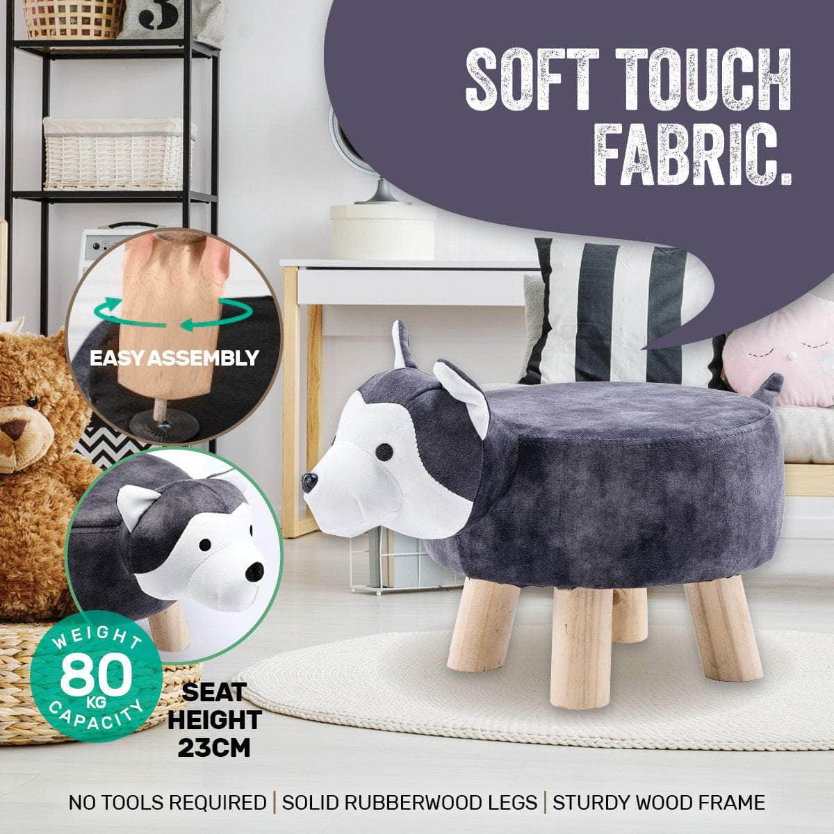 Home Mkids Animal Stool Sheep Dog Character Premium Quality &Amp