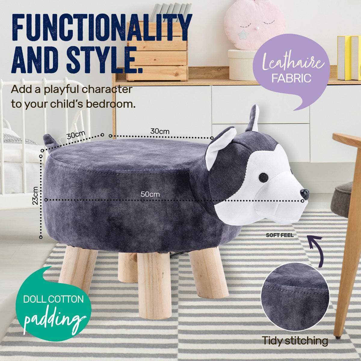 Home Mkids Animal Stool Sheep Dog Character Premium Quality &Amp