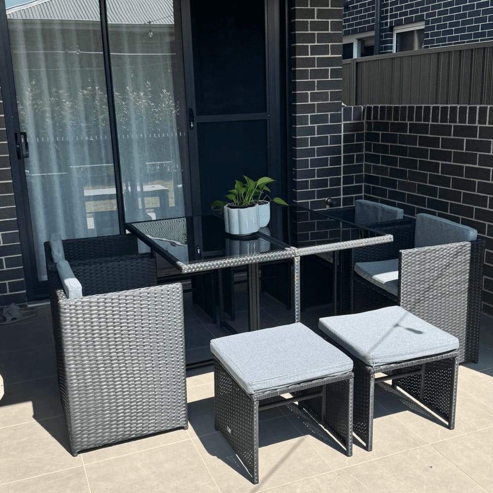Horrocks 8 Seater Outdoor Dining Set-Black with 8 Seater - photo 17