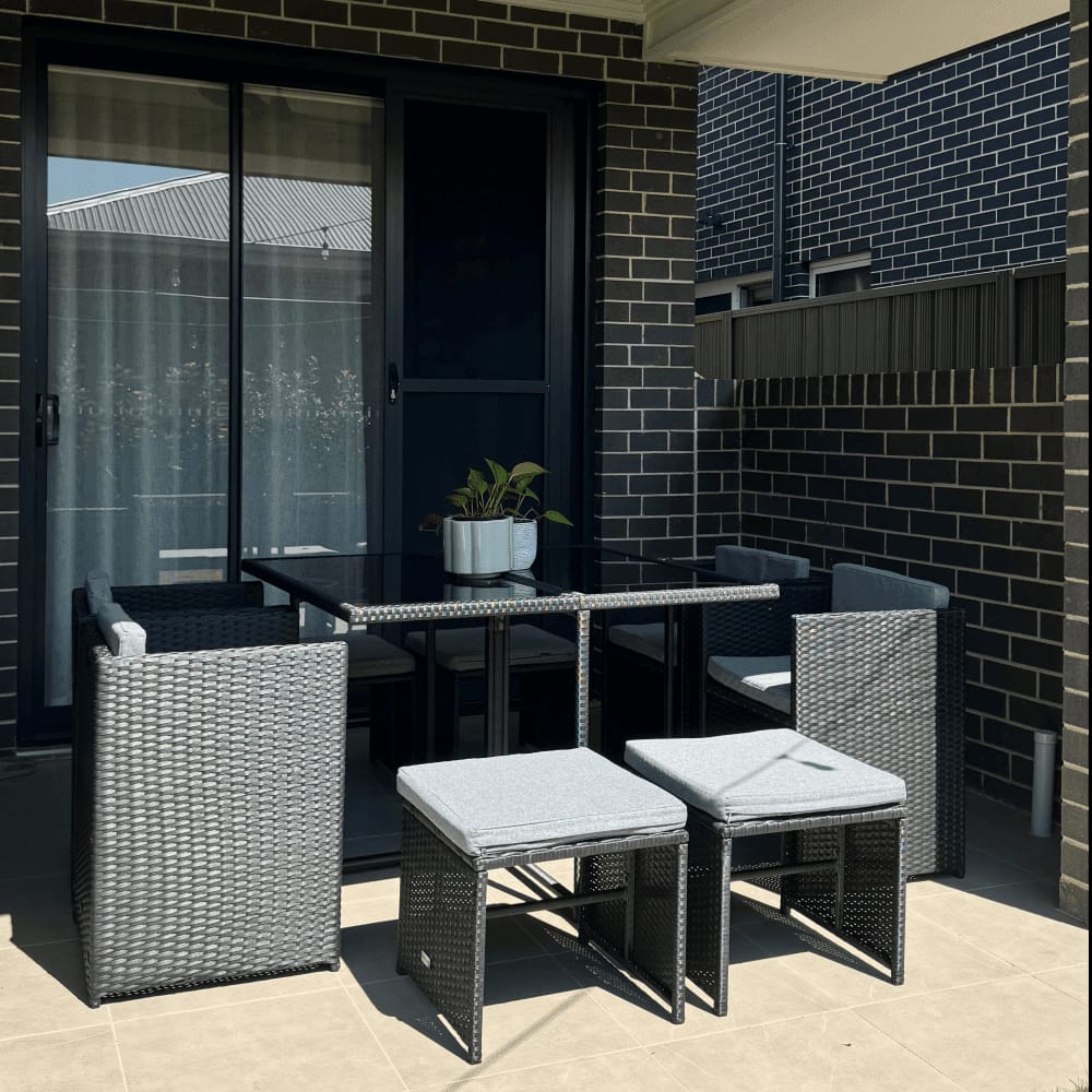 Horrocks 8 Seater Outdoor Dining Set-Black - Outdoor Dining Sets - photo 19