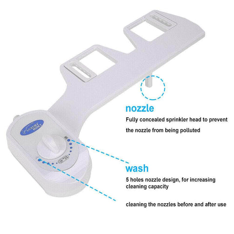 Hygiene Bidet Seat - Unisex Toilet Washer with Water Spray - AU