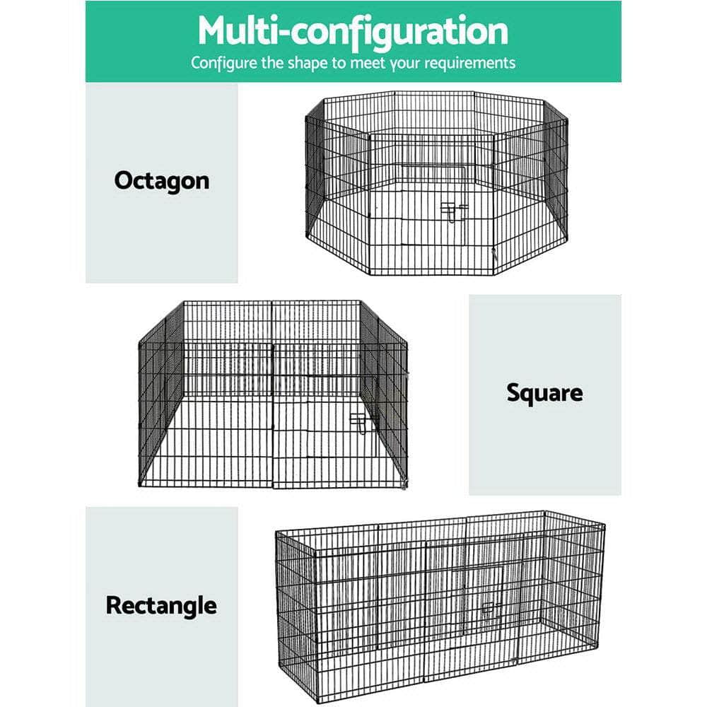 i.Pet 2X30" 8 Panel Pet Dog Playpen Cage Fence Play Pen