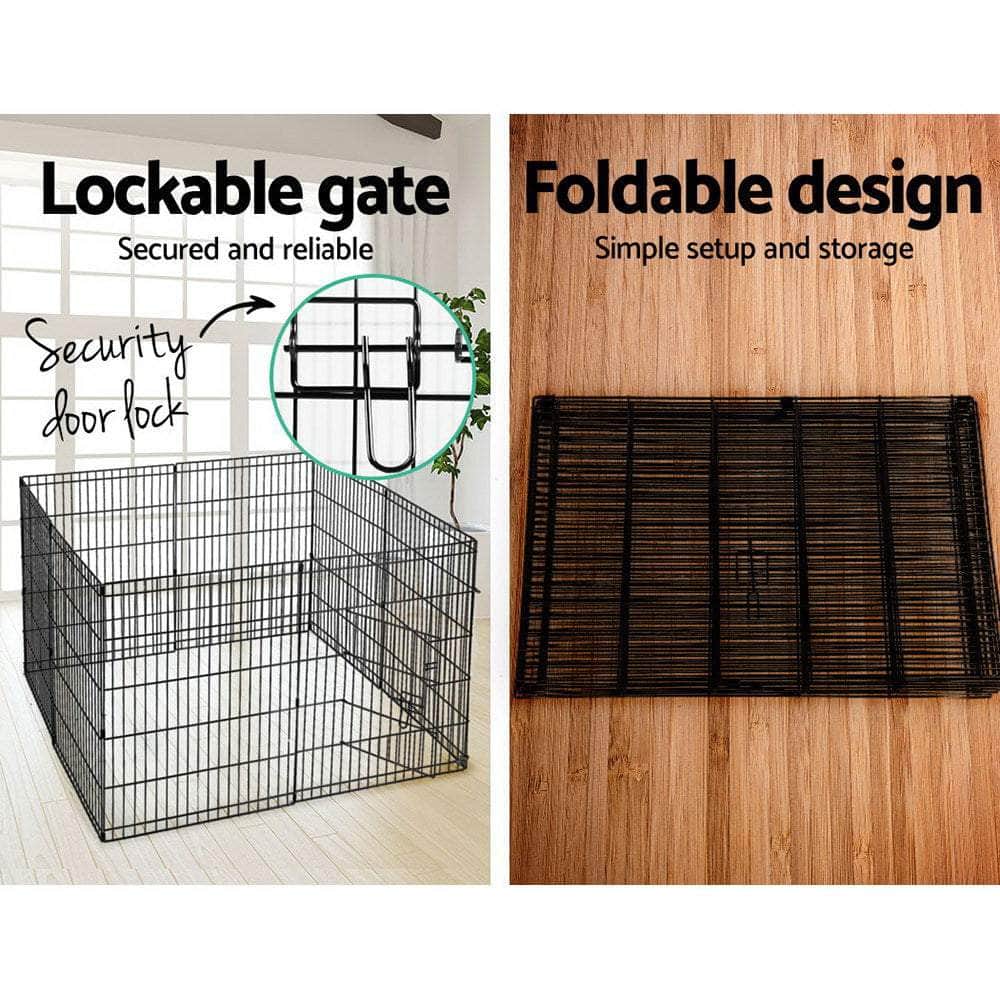 i.Pet 2X30" 8 Panel Pet Dog Playpen Cage Fence Play Pen