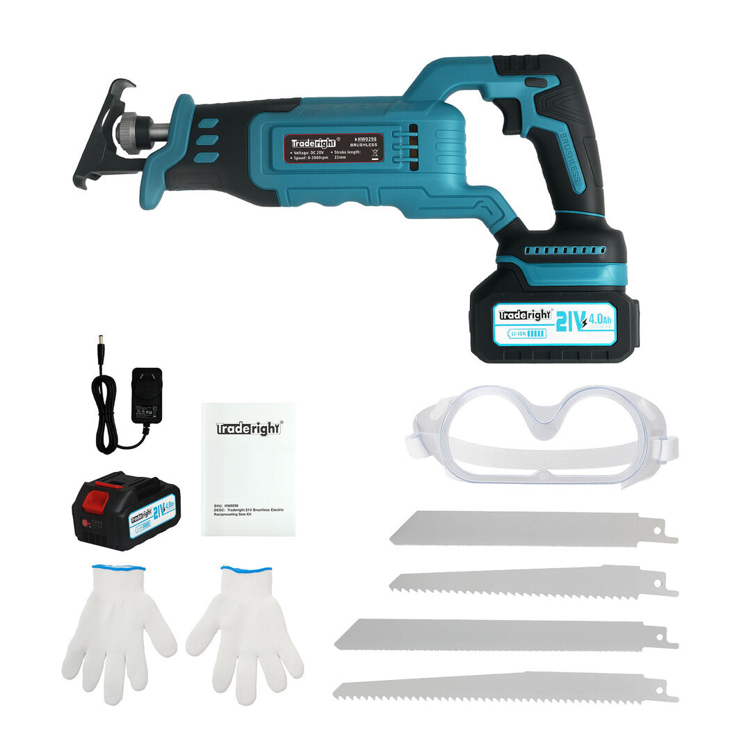 Cordless Reciprocating Saw Kit 21V 2x4.0cm