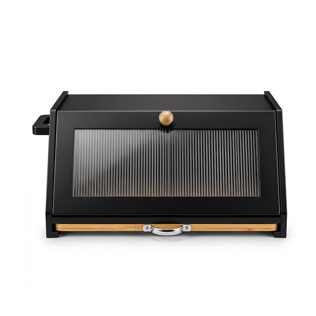 Bamboo Bread Box Cutting Board Black | Simpledeals