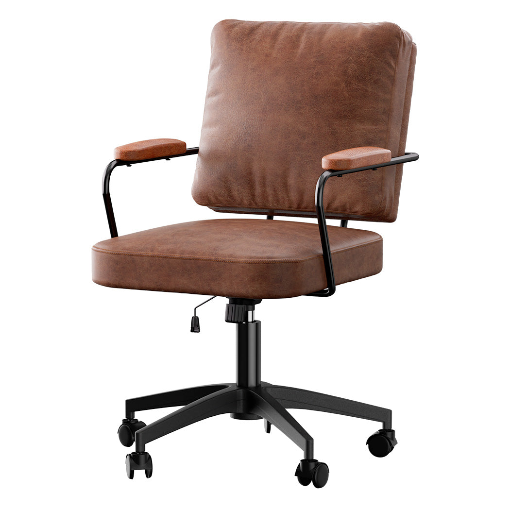 Modern Office Arm Chair Leather Executive Chairs  High Back Support