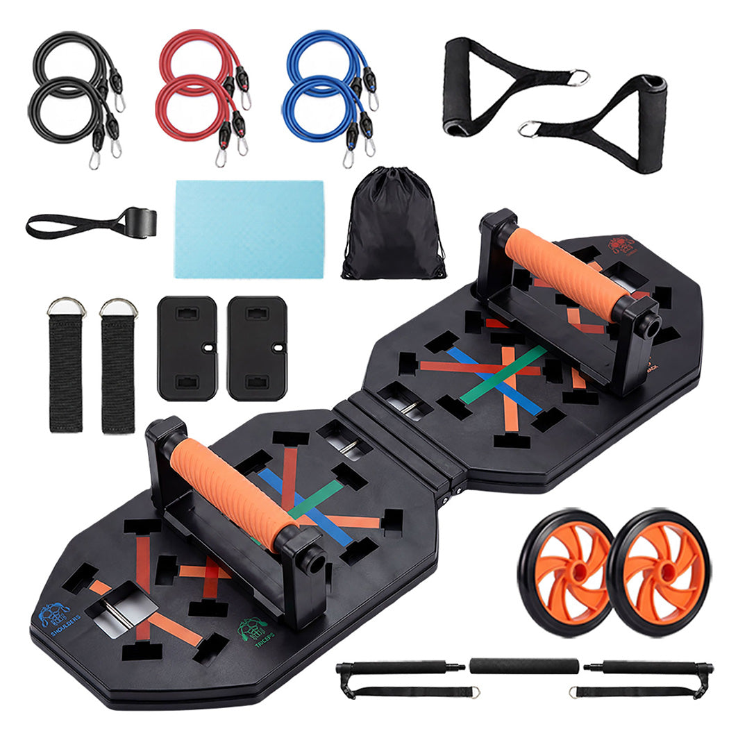 Push Up Board Set Resistance Bands Home Gym | Simpledeals