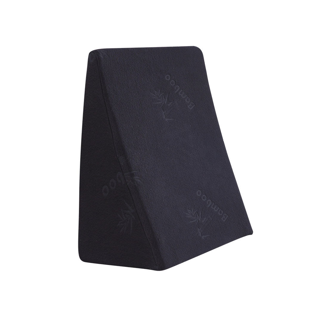 2 Pack Bed Wedge Pillow Black Cool Gel Memory Foam Support Cushions