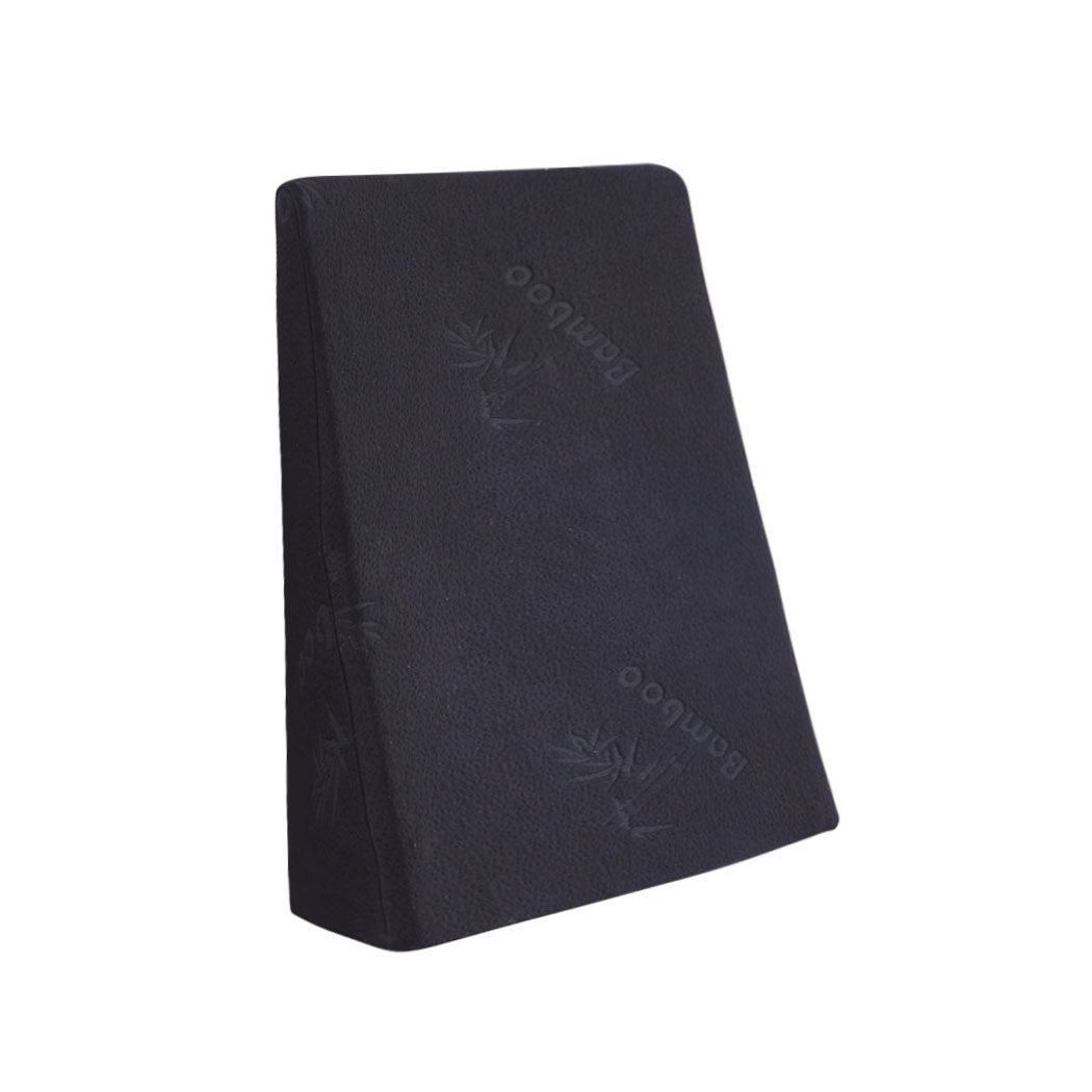 SC2 id - Cool Gel Memory Foam Bed Wedge Pillow With Cover Black 10