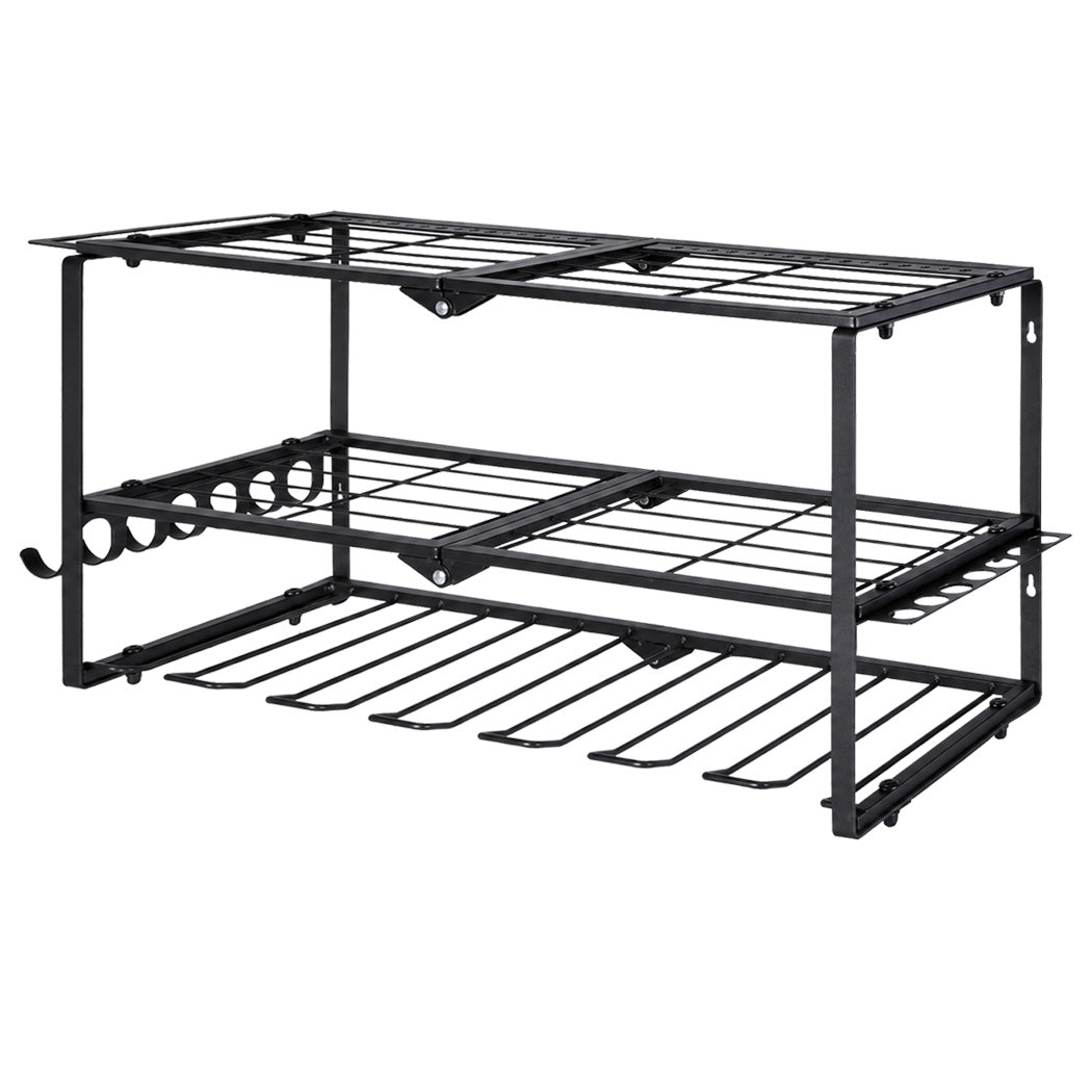 Wall Mounted Tool Rack 3 Tier 66x20x32cm