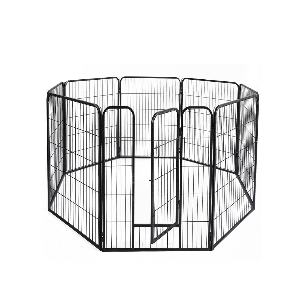 8 Panel Pet Dog Playpen Puppy Exercise Cage Enclosure Fence Cat Play Pen 48''