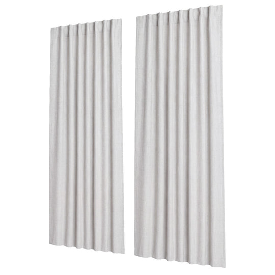 Blackout Curtains Thermal Linen Look 2 Panels | Simpledeals