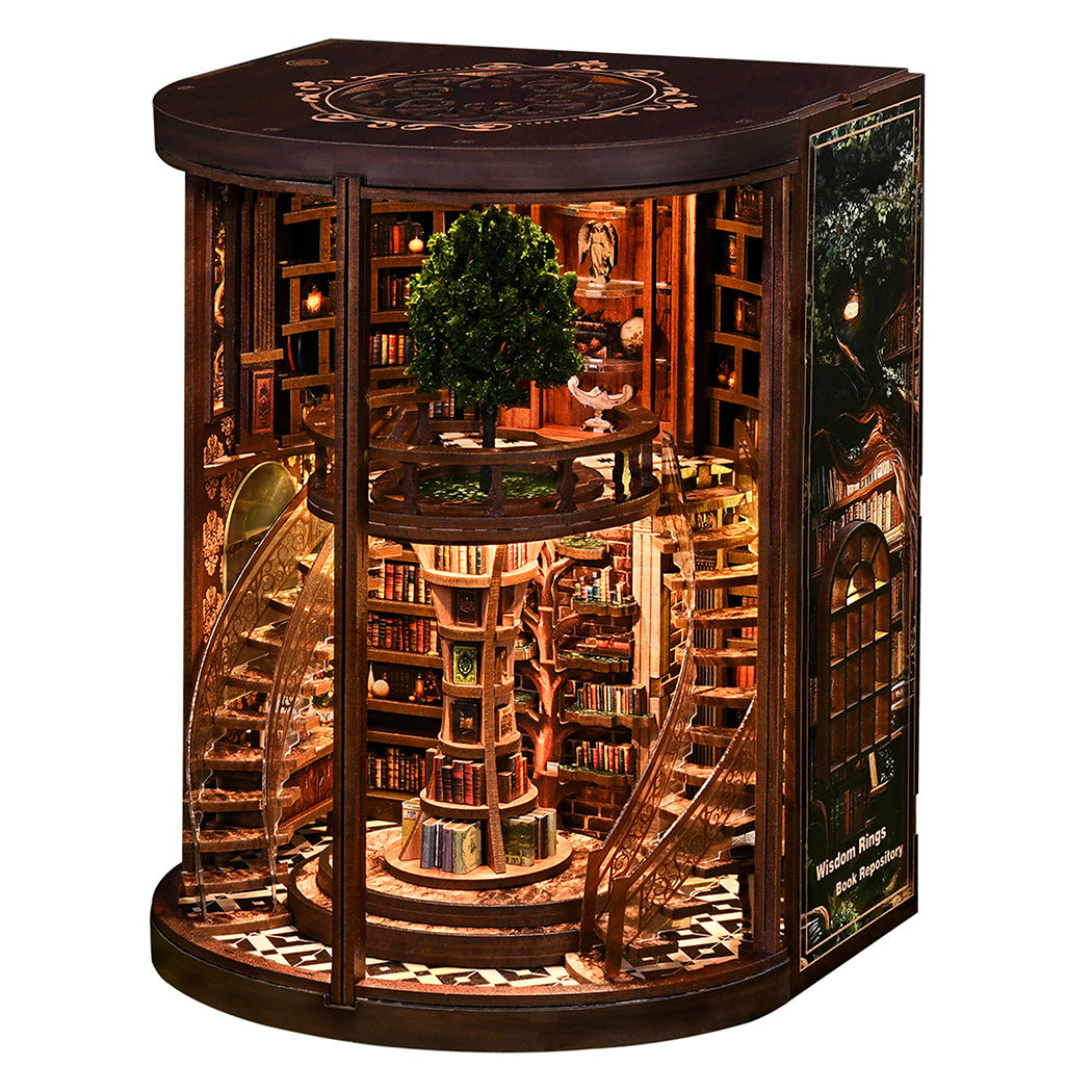 Miniature Library Kit Walnut 16x14x21cm