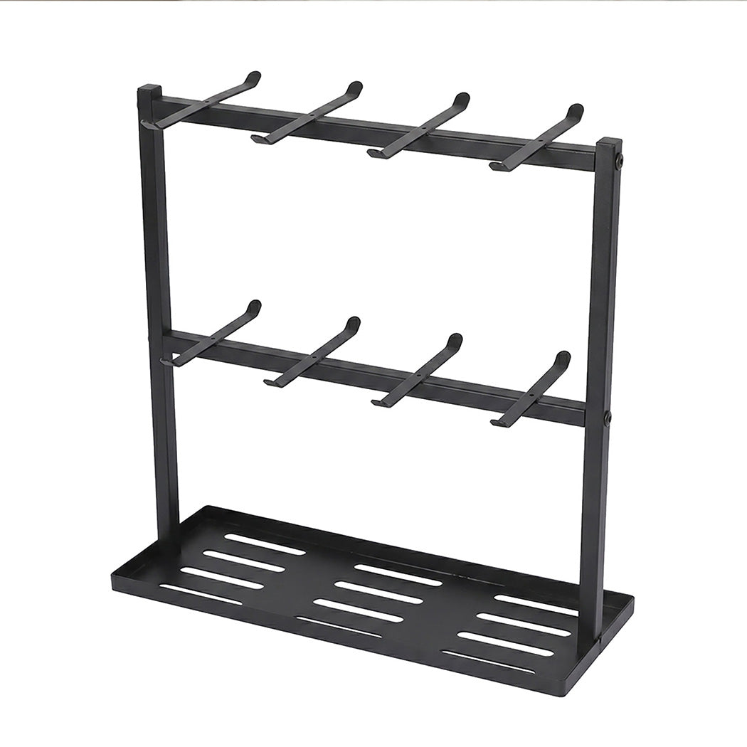 2-Tier Mug Rack 16 Hook Coffee Cup Stand | Simpledeals
