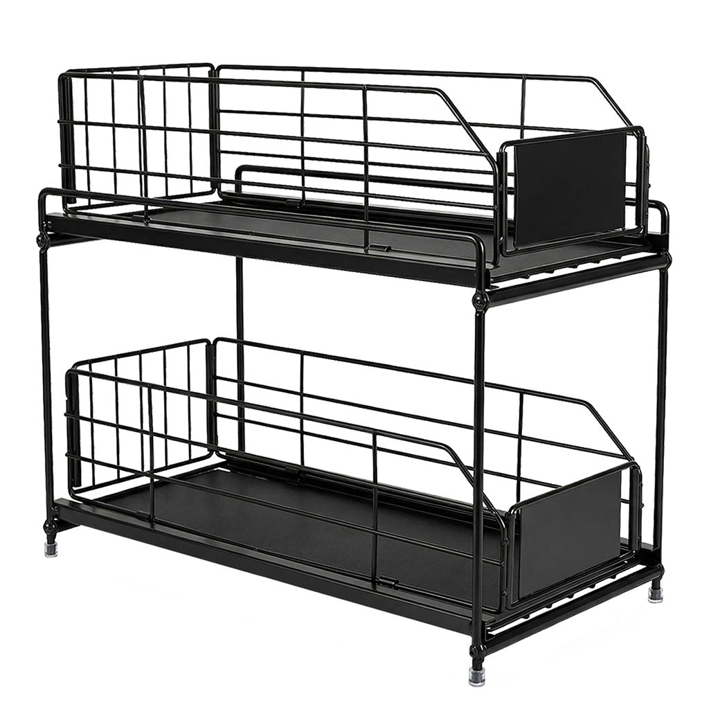 Pull Out Cabinet Organiser 2 Tier Under Sink | Simpledeals