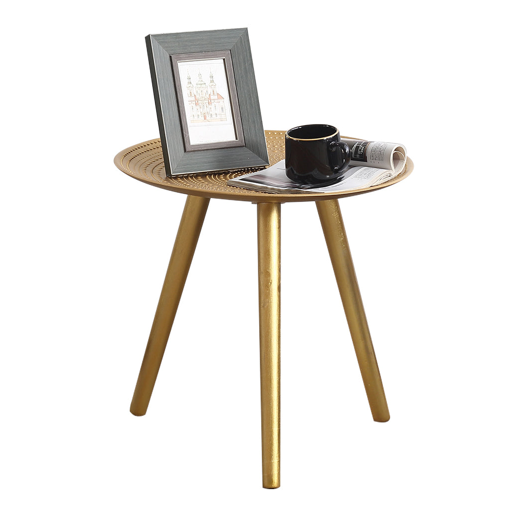Gold Bedside End Table Coffee Side Table Stylish Living Room Piece
