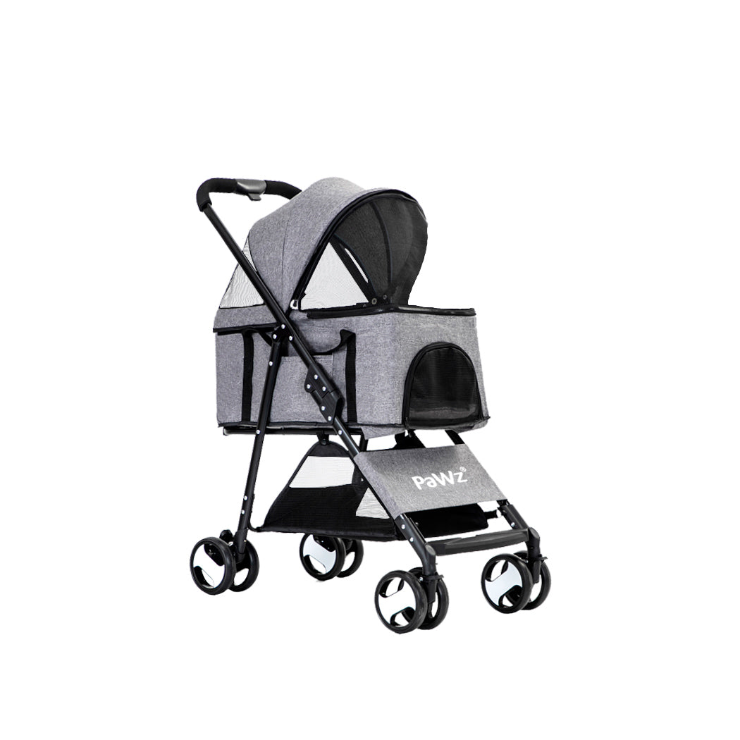 SC4 id - Large Pet Stroller Dog Cat Travel Carrier Pram Foldable Pushchair Outdoor