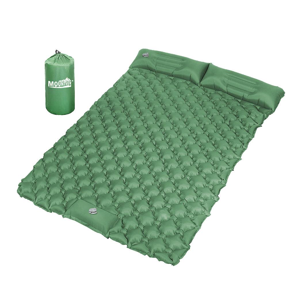 Inflatable Camping Double Mattress Green 198x130x6.5cm