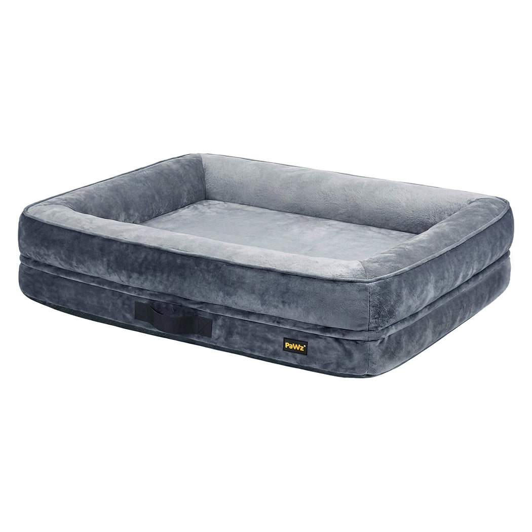 Large Orthopedic Dog Bed Grey 90x60x18cm