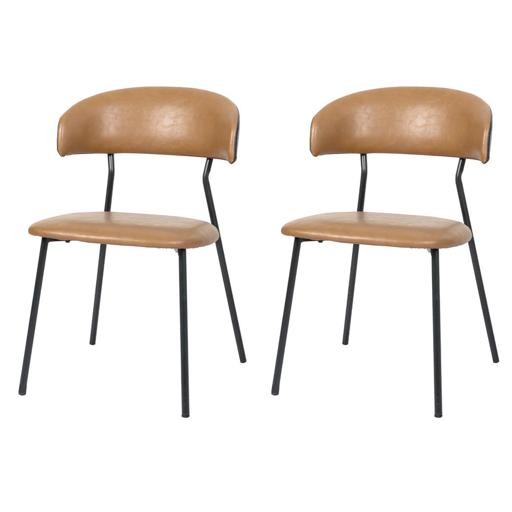 Brown Leather Dining Chairs