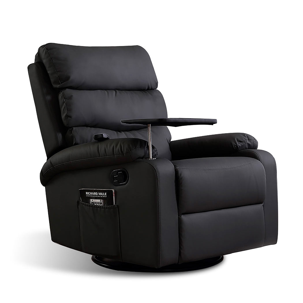 Premium faux leather Recliner Massage Chair Heated Lounge Sofa Armchair