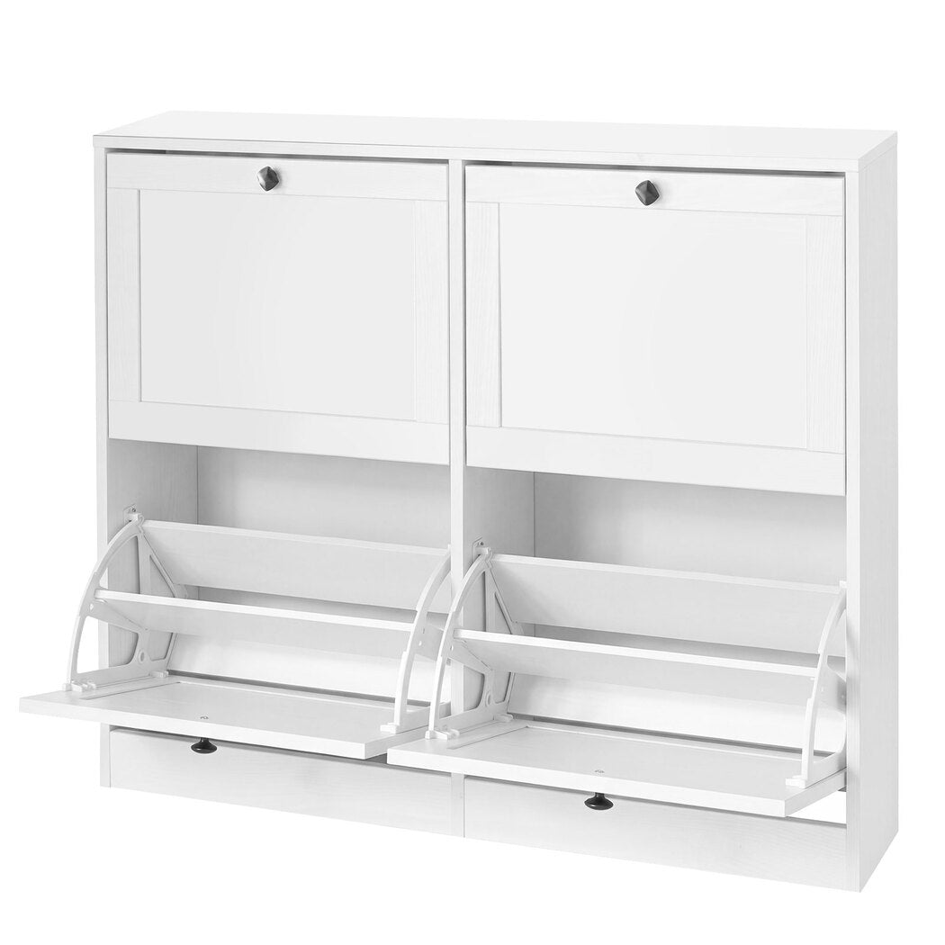 Flip Drawer Shoe Cabinet 4 Drawer Tall Slim | Simpledeals