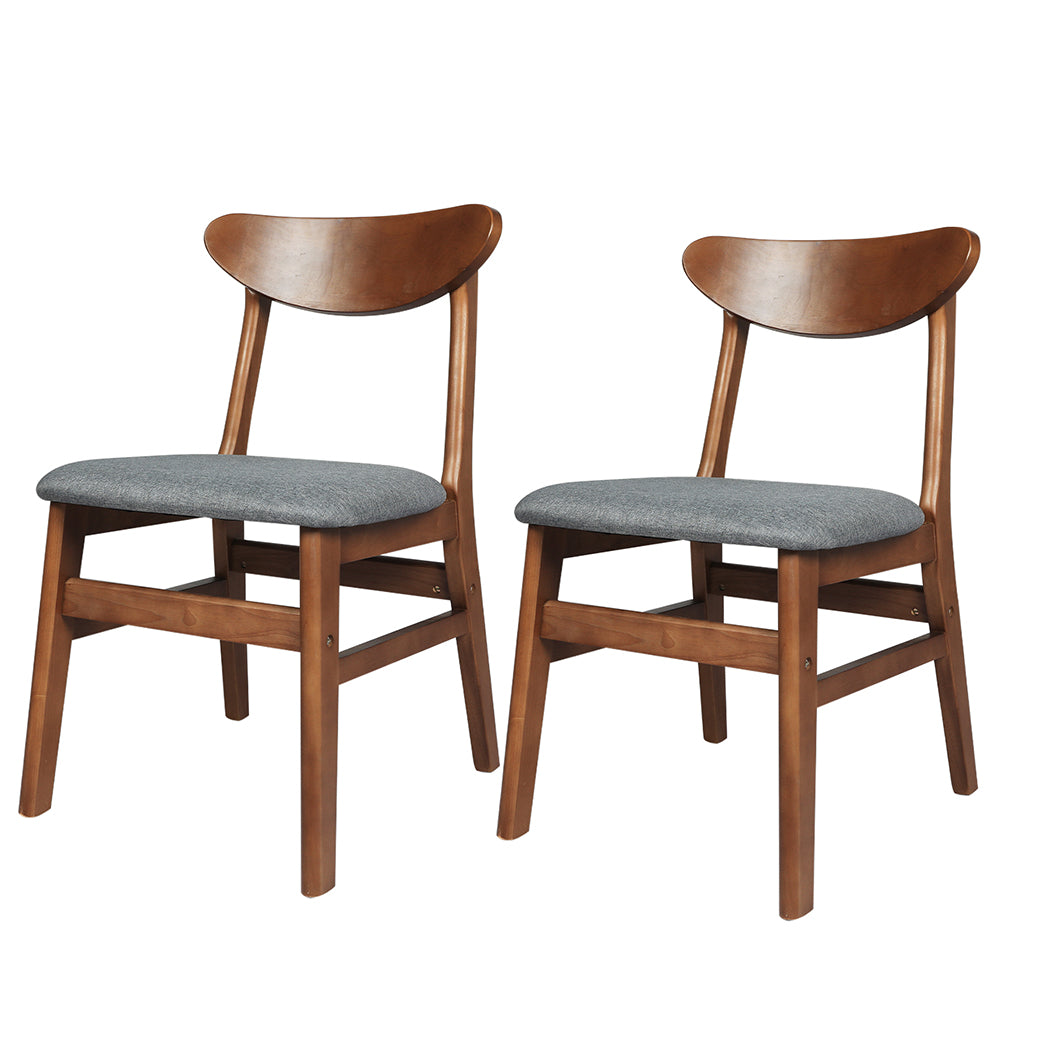 Brown colour - Premium 2xDining Chairs Kitchen Chair Brown 2Pack  Easy Assembly