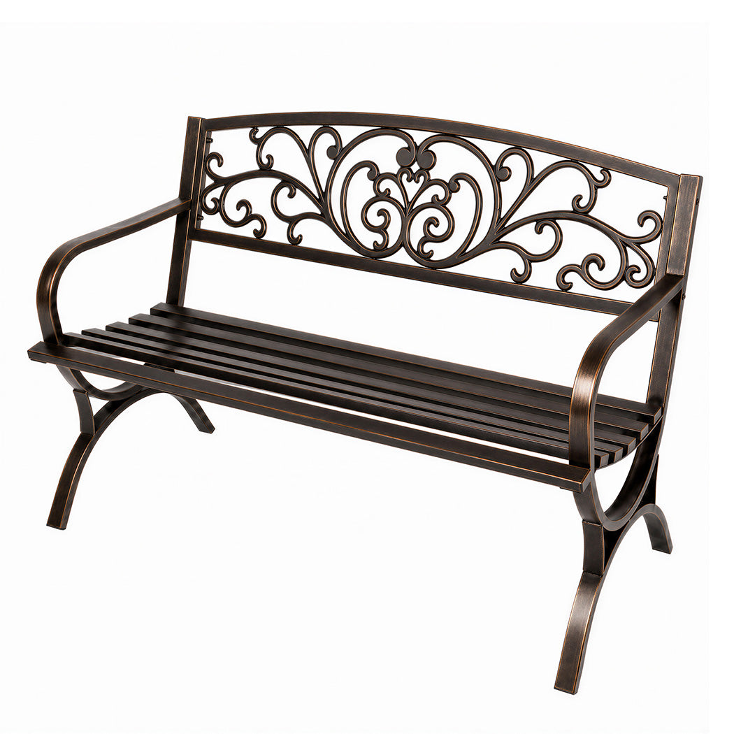 Cast Iron Garden Bench 3 Seat Antique Bronze | Simpledeals