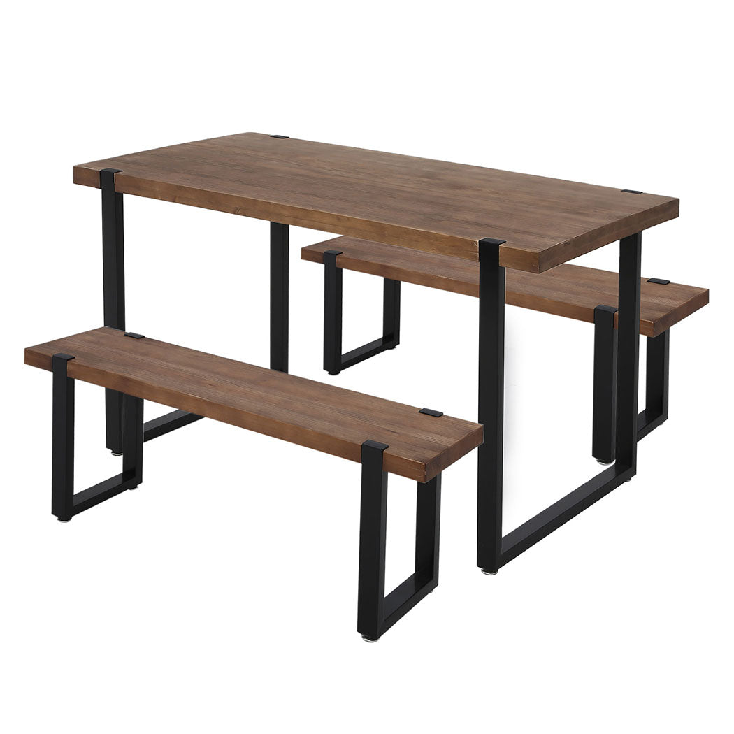 Contemporary Wooden Dining Sets 1XTable+2X Comfortable Design