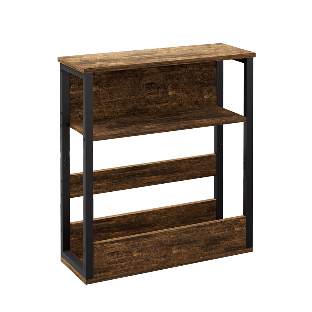 3 Tier Metal Coffee Table Black 19x47x61cm