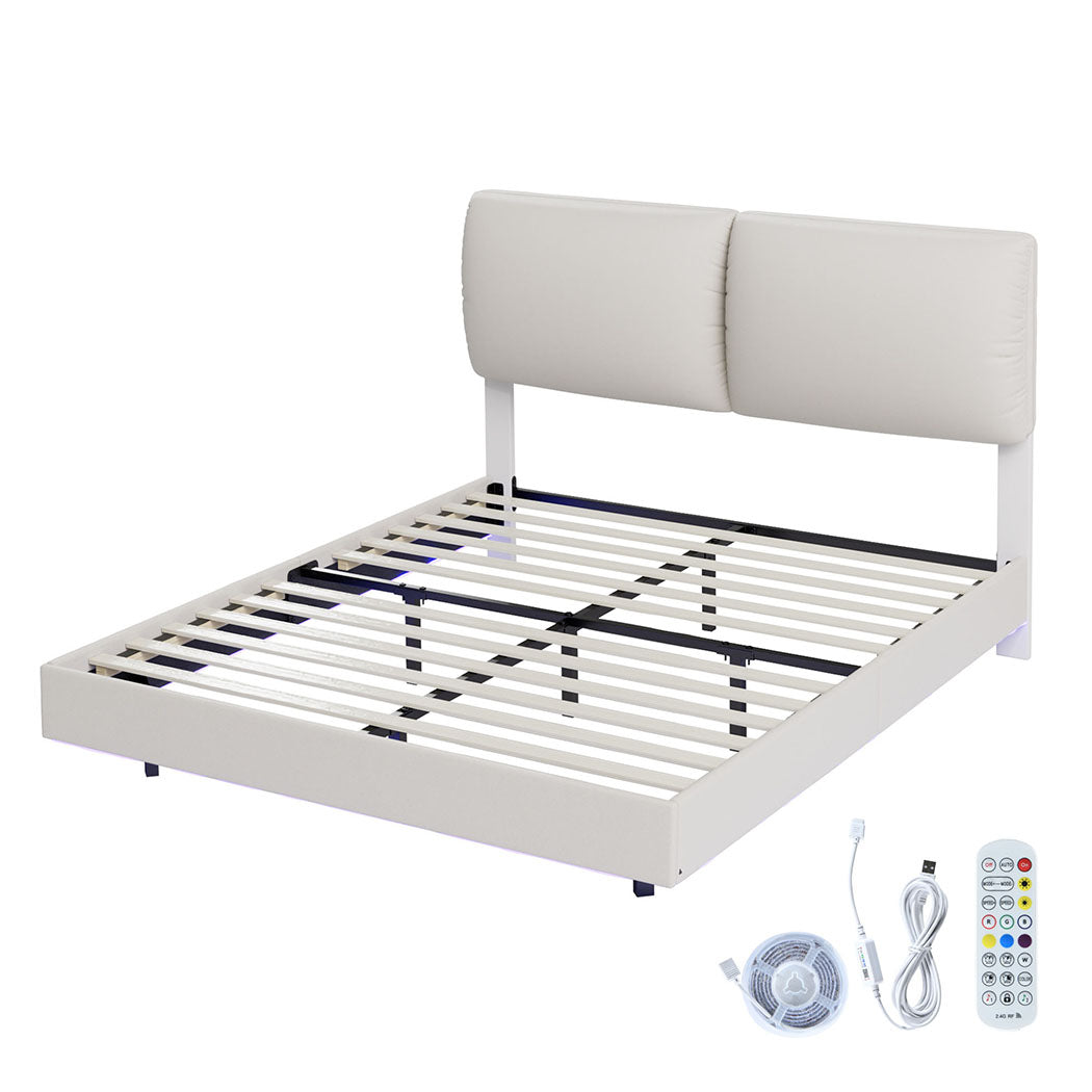 id13&14 - Queen Floating Bed Frame Modern Design