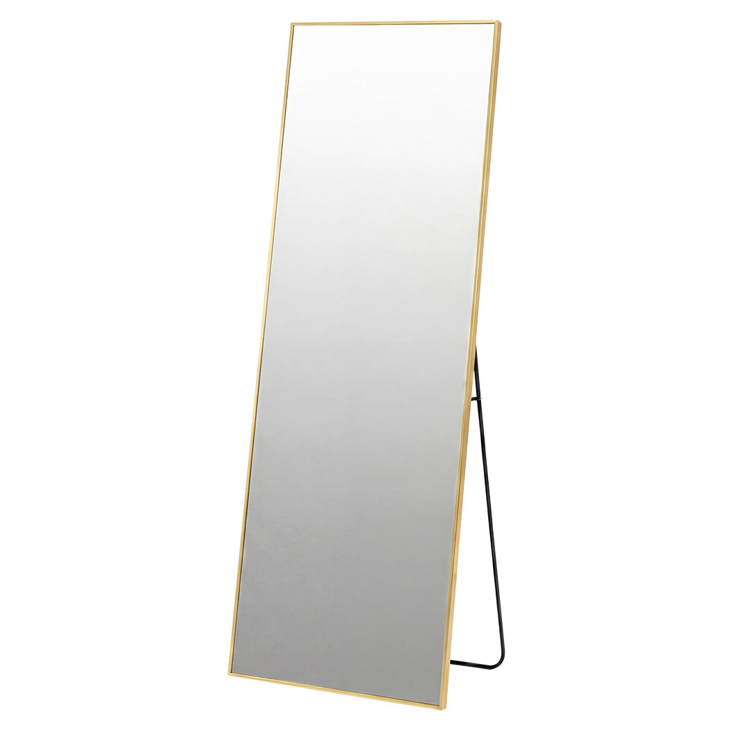 Full Length Mirror 165x60cm Gold Floor Standing | Simpledeals