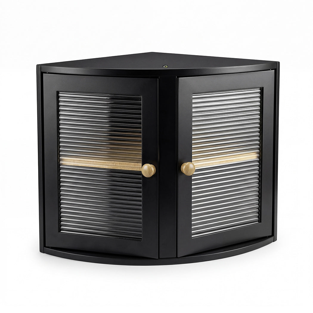 Corner Bread Box 2 Tier Bamboo Kitchen Storage | Simpledeals