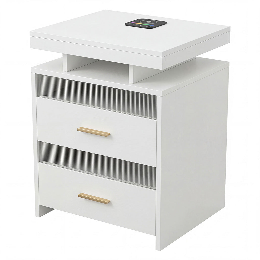 Smart Bedside Table With Charging 45x40x60cm