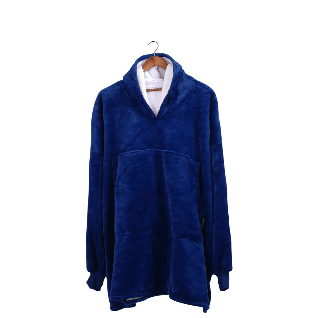 SC2 id - Blanket Hoodie Adult Sweatshirt Navy Blue
