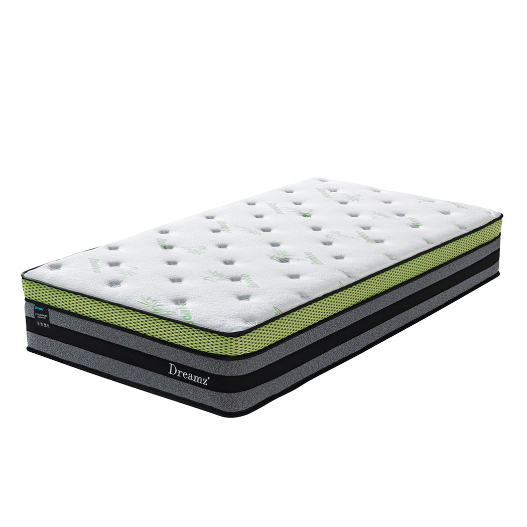 King Single - King single 30cm Versatile Cooling Mattress Pocket Medium-firm 6.5 Comfortable Design