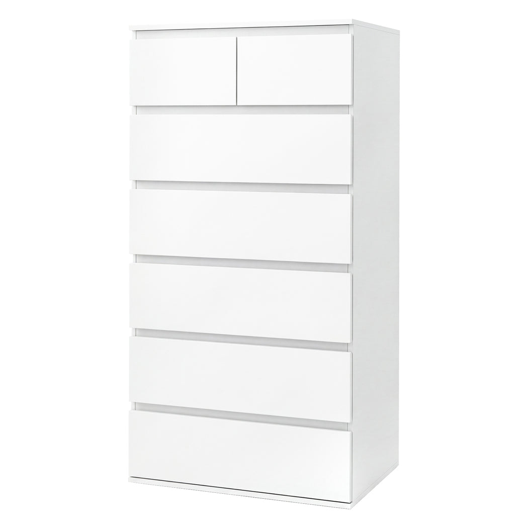7 Drawer Tallboy Dresser White Storage Cabinet | Simpledeals