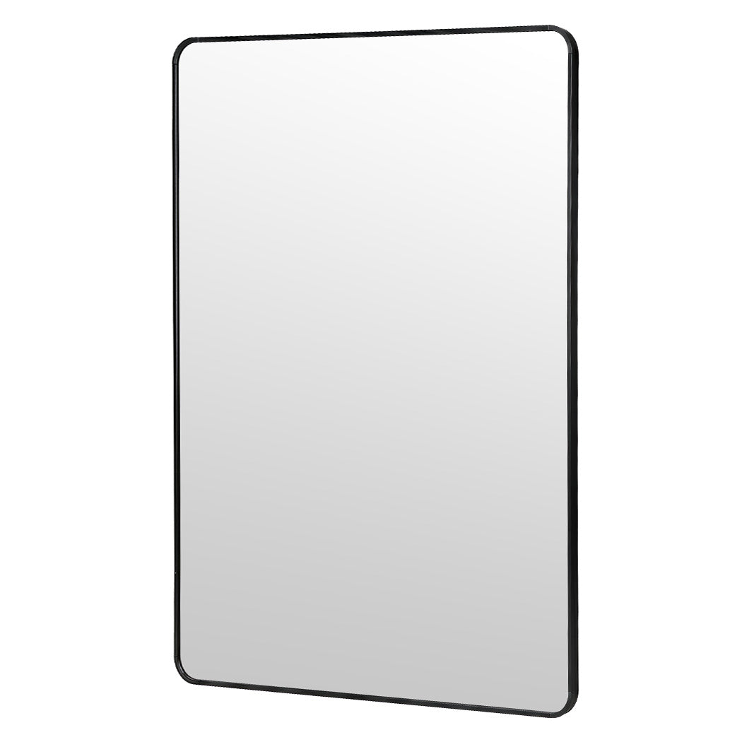 Rectangle Wall Mirror 75x50cm Black Aluminium | Simpledeals