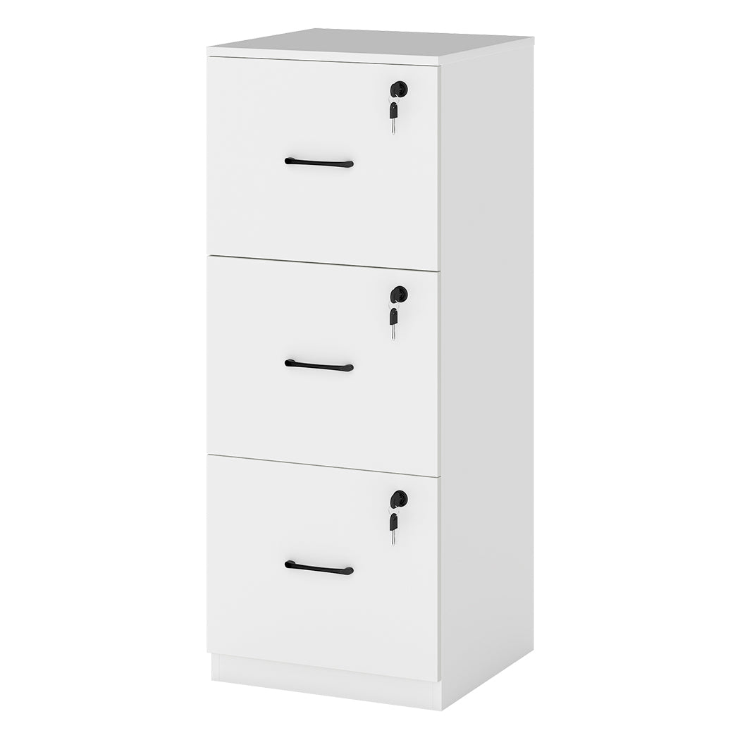 File Cabinet 3 Drawer White 41x41x103cm