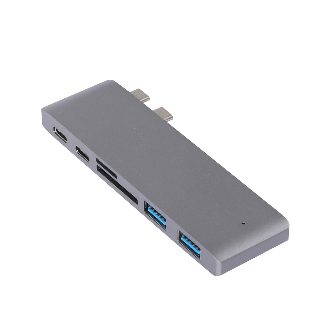 Cables & Adapters - USB 3.0 Type-C HUB 6 Port Powered Adapter Grey